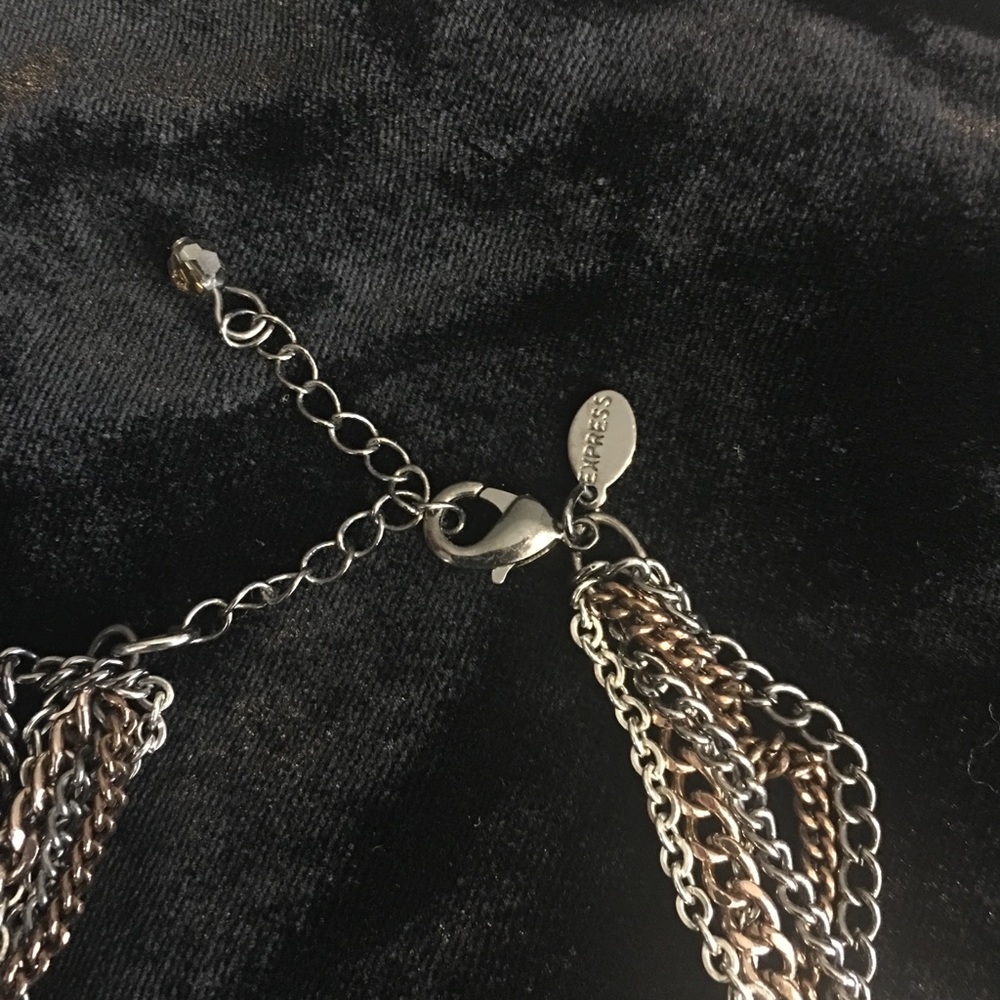 Express Layered Statement Necklace Mixed Metals - image 4